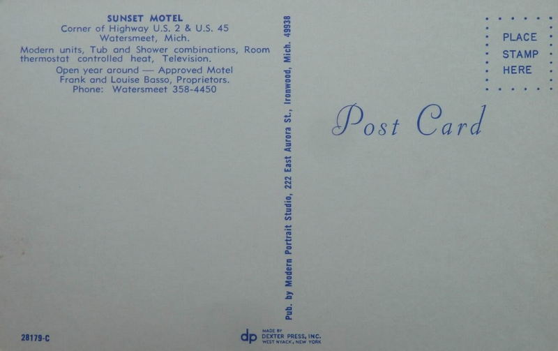 Sunset Motel - Vintage Postcard (newer photo)